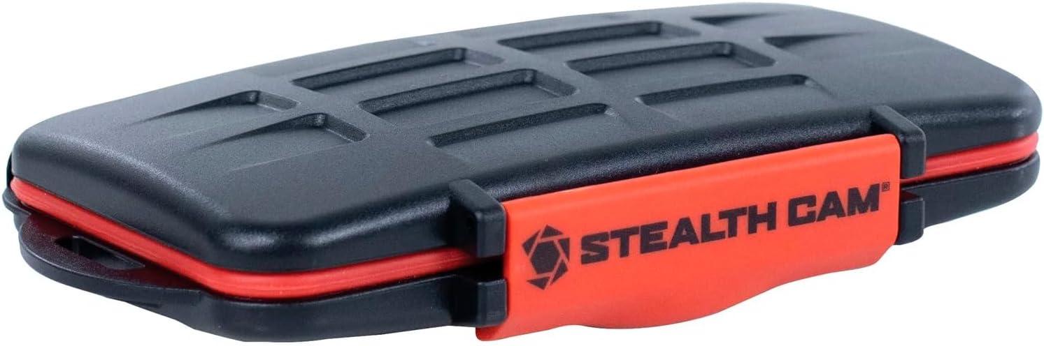 image:imageSTEALTH CAM AntiShock DustProof Waterproof Protective Ergonomic Rubber Sealed ABSPlasic Shell Memory Card Storage Case Holds 12 SD amp 12 MicroSD Cards