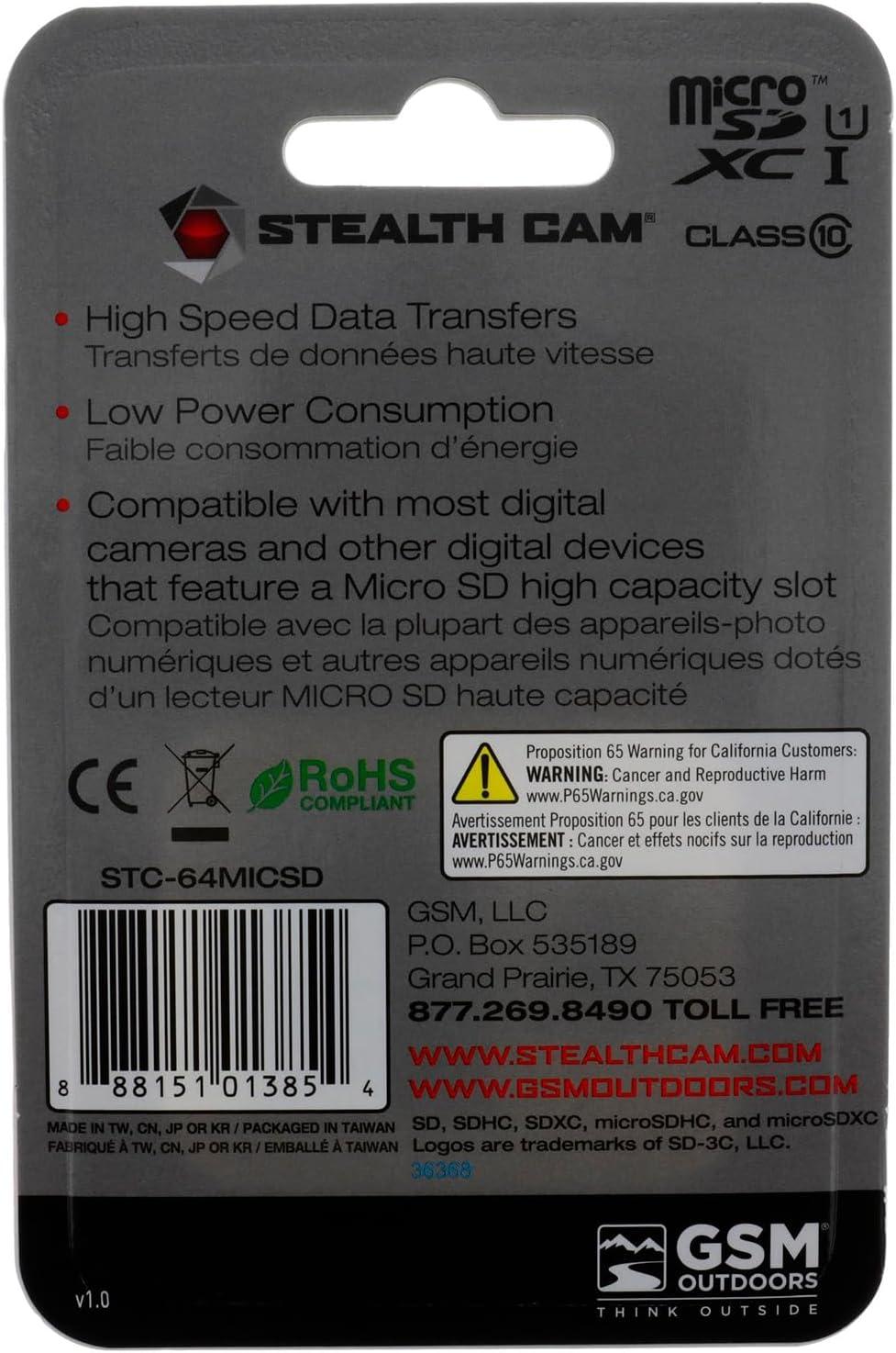 image:imageSTEALTH CAM SD Card HighSpeed Data Transferring Storage Game Trail Hunting Scouting Photo Video Recording Cameras SDHC 16GB SD Memory Card64GB MicroSD Card