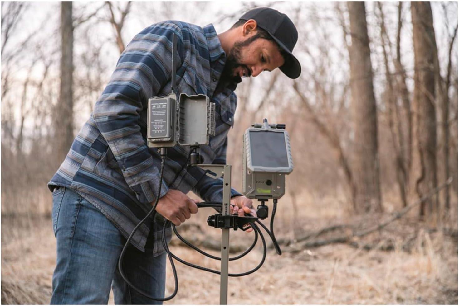 image:imageStealth CAM Adjustable 2949 Expandable Height 14 Tripod MultiPivot Stable Rugged Steel Hunting Trail Camera amp Solar Pak Battery Mounting Post