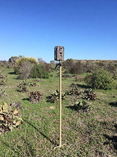 image:imageStealth CAM Compact Adjustable Durable Steel Post 360Degree Rotation 270Degree Tilt 34 Height Treeless Terrain Hunting Trail Camera Mounting Stick