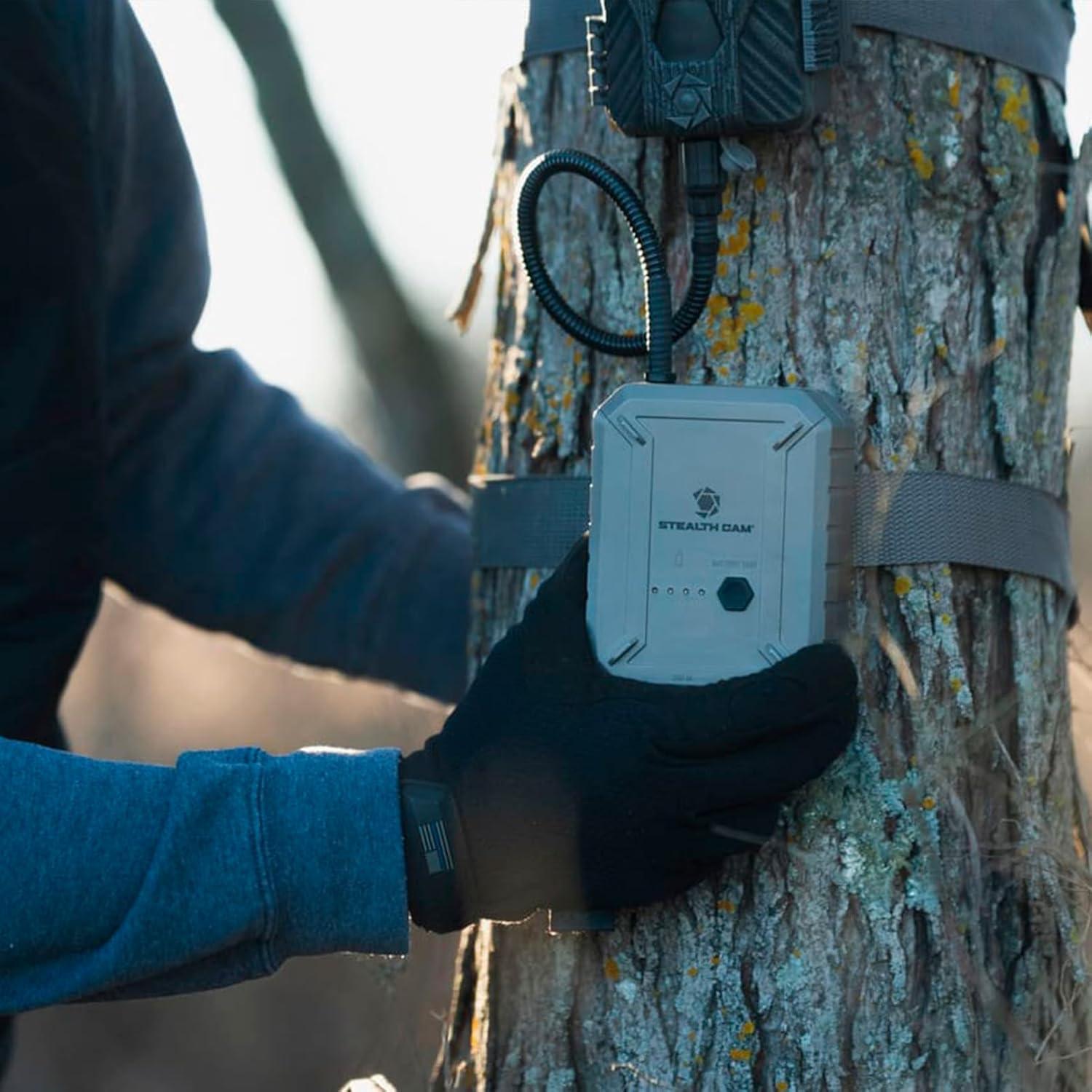 image:imageStealth CAM FieldMAX External Lithium Rechargeable 5000mAh Battery Compatible wTrail Cameras w 12V Battery Jack Insulated Power Cable Locking amp Smooth Adapters 45mm Jack amp USB Cable Included5 000 mAh