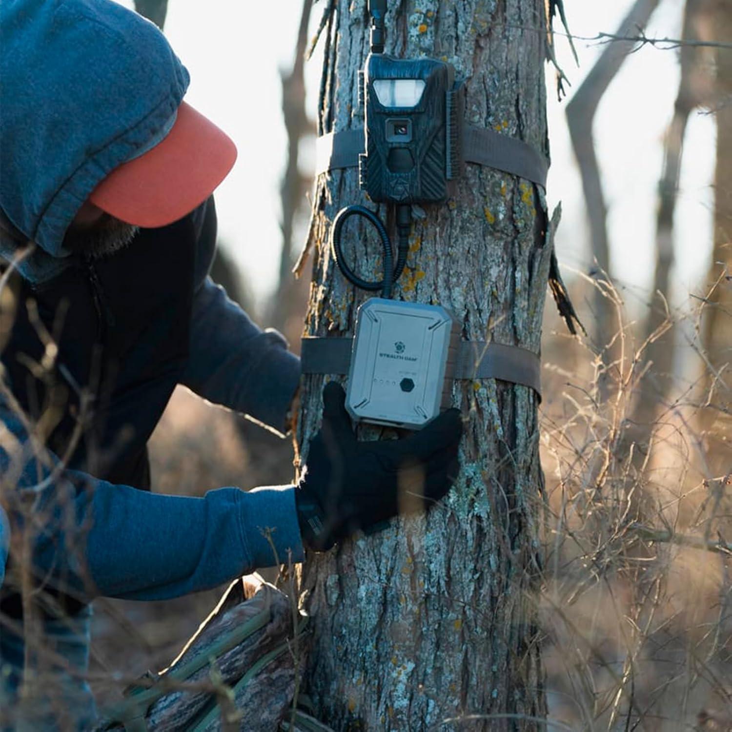 image:imageStealth CAM FieldMAX External Lithium Rechargeable 5000mAh Battery Compatible wTrail Cameras w 12V Battery Jack Insulated Power Cable Locking amp Smooth Adapters 45mm Jack amp USB Cable Included5 000 mAh