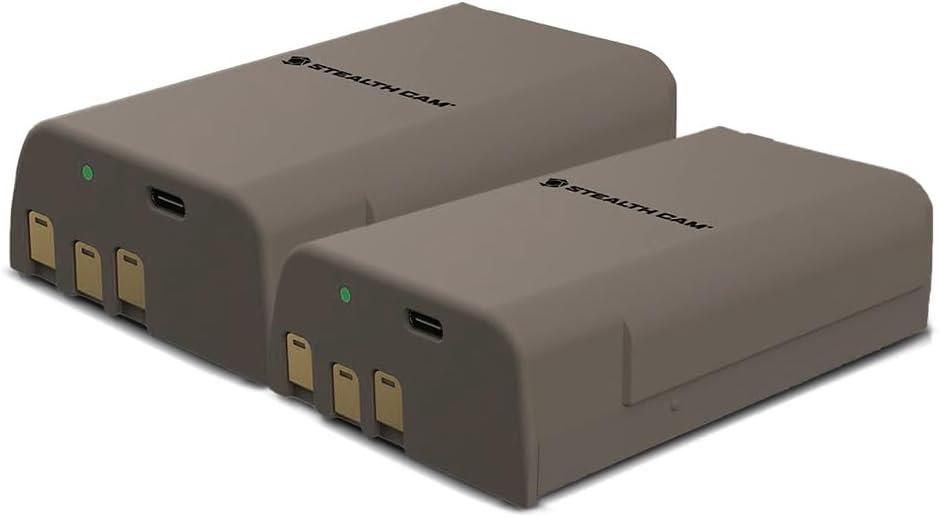 image:imageStealth CAM FieldMax MAXPAK Rechargeable 12Volt5000 mAh Lithium Battery Cartridge Compatible wStealth Cam Hunting Cellular Trail Cameras USB Charging Cable Included5 000 mAh 2PK