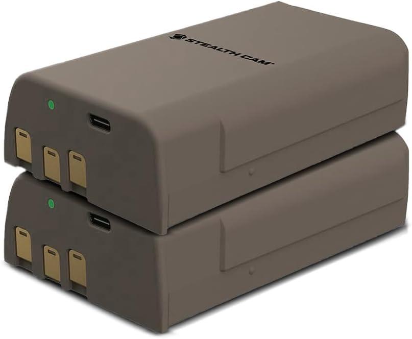 image:imageStealth CAM FieldMax MAXPAK Rechargeable 12Volt5000 mAh Lithium Battery Cartridge Compatible wStealth Cam Hunting Cellular Trail Cameras USB Charging Cable Included5 000 mAh 2PK