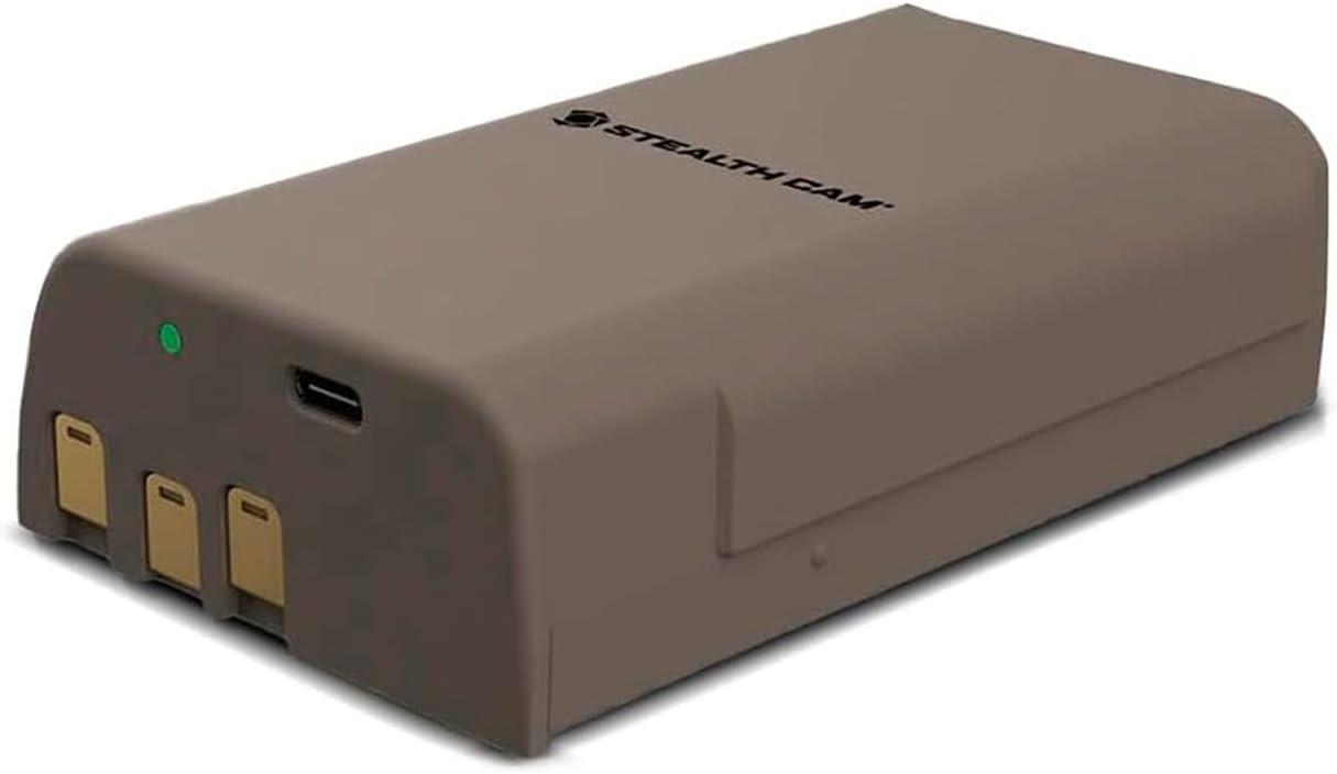 image:imageStealth CAM FieldMax MAXPAK Rechargeable 12Volt5000 mAh Lithium Battery Cartridge Compatible wStealth Cam Hunting Cellular Trail Cameras USB Charging Cable Included5 000 mAh