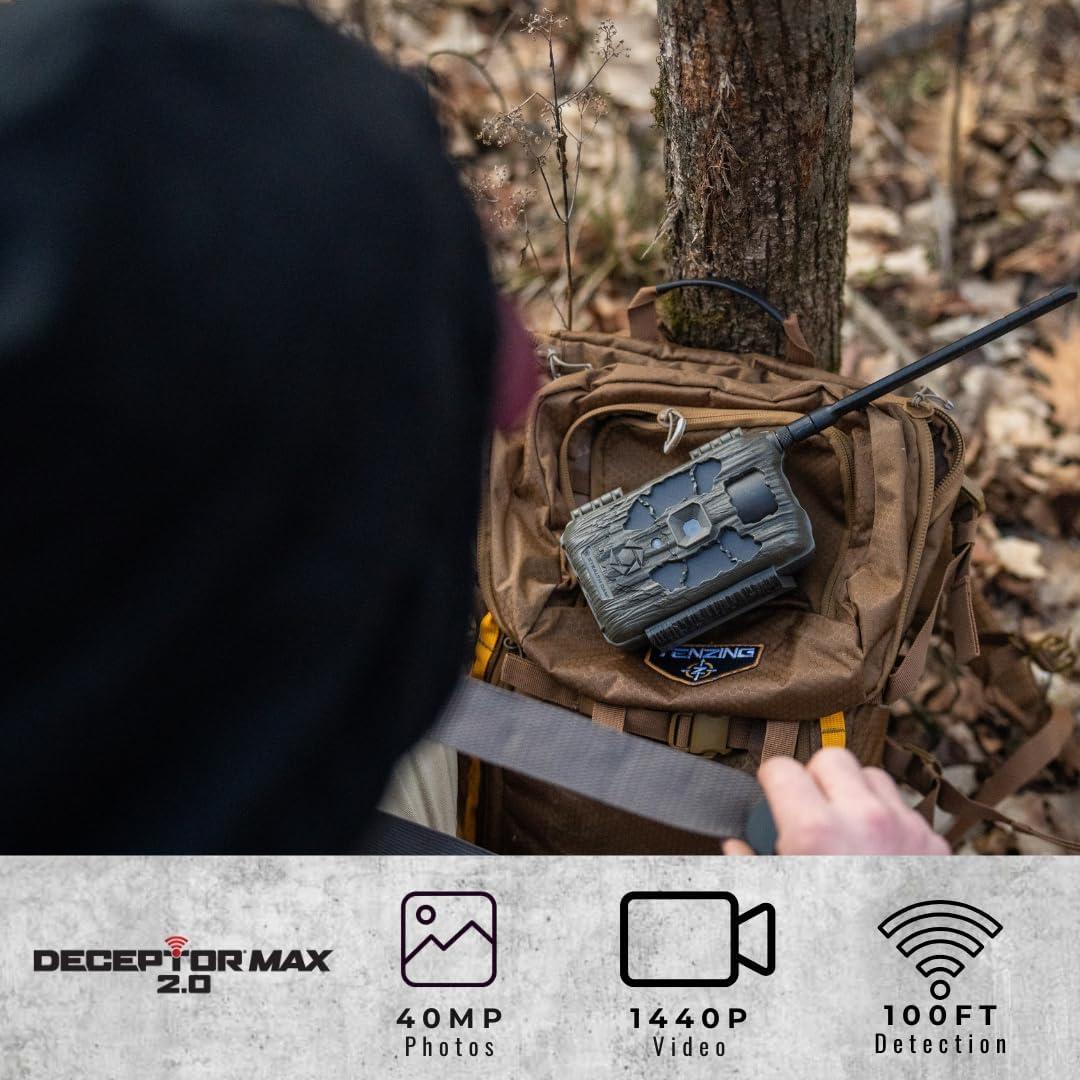 image:imageStealth Cam Deceptor MAX Dual Sim 40MP Photo amp 1440P QHD Video NoGlo LED Hunting Cellular Trail Camera Available on ATampT amp Verizon 2 Pack2 Pack
