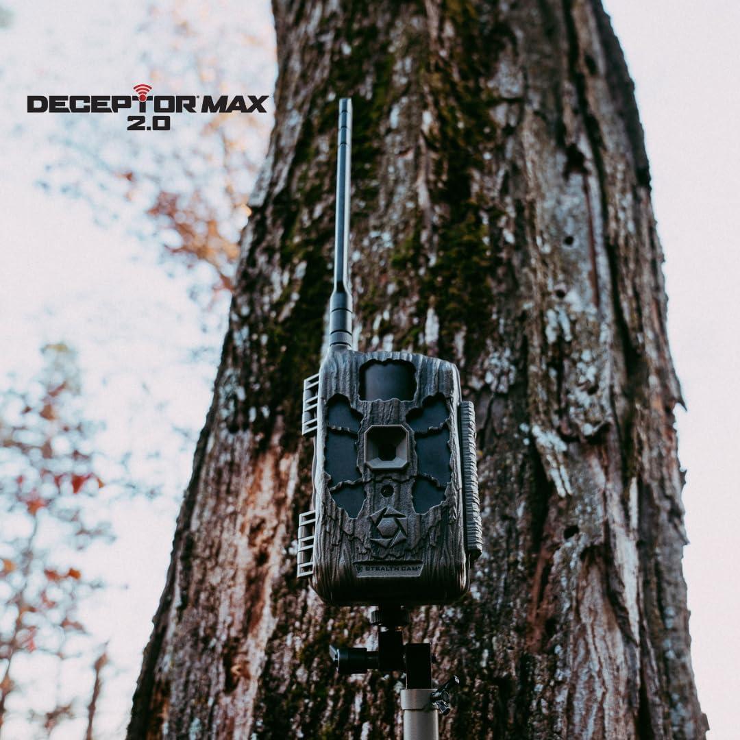 image:imageStealth Cam Deceptor MAX Dual Sim 40MP Photo amp 1440P QHD Video NoGlo LED Hunting Cellular Trail Camera Available on ATampT amp Verizon 2 PackSingle