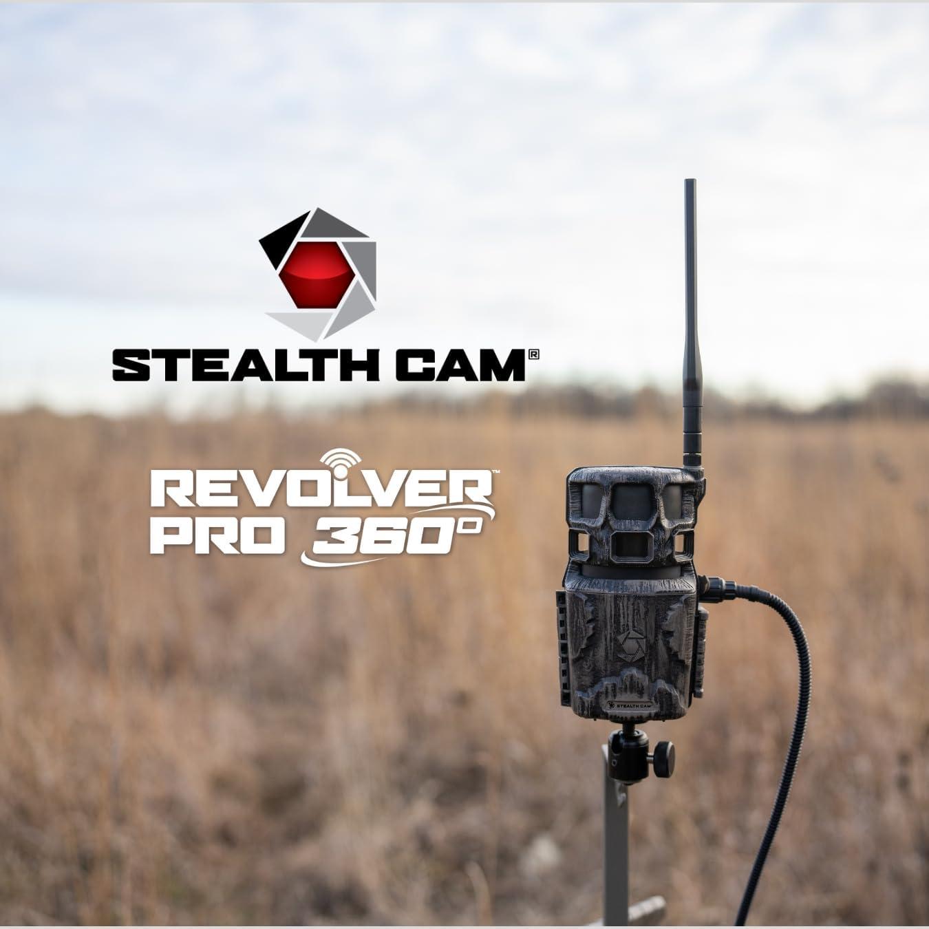 image:imageStealth Cam Revolver PRO 40MP Photo 1440P at 30 FPS QHD Video 04 Sec Trigger Speed 360Degree Panoramic View Builtin GPS Hunting Cellular Trail CameraREVOLVER PRO 20