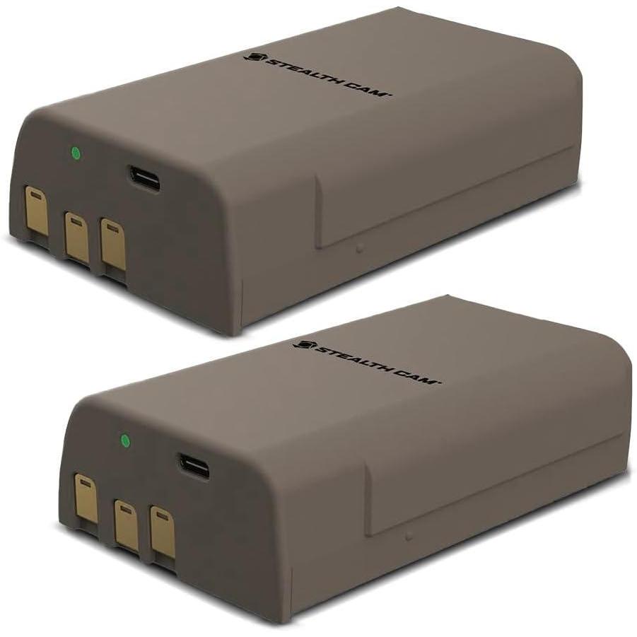 image:imageStealth CAM FieldMax MAXPAK Rechargeable 12Volt5000 mAh Lithium Battery Cartridge Compatible wStealth Cam Hunting Cellular Trail Cameras USB Charging Cable Included5 000 mAh 2PK