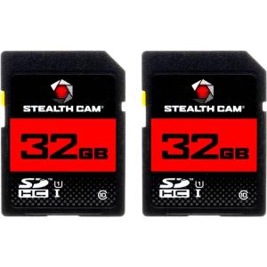 STEALTH CAM SD Card – High-Speed Data Transferring Storage Game Trail Hunting Scouting Photo Video Recording Cameras, SDHC 16GB SD Memory Card(32GB SD Card (2 Pack))
