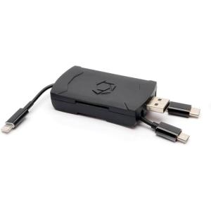Stealth CAM 4-in-1 Card Reader for iOS & Android Phone Tablet PC USB-C/MicroUSB/USB 2.0/Lightning, Hunting Scouting Trail Camera SD/MicroSD Multi-Port Memory Card Adapter