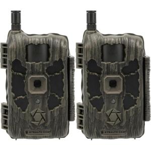 Stealth Cam Deceptor MAX Dual Sim 40MP Photo & 1440P QHD Video No-Glo LED Hunting Cellular Trail Camera, Available on AT&T & Verizon – 2 Pack(2 Pack)