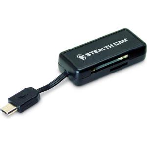 Stealth Cam Micro USB OTG Memory Card Reader for Android Devices, Black, STC-SDCRAND