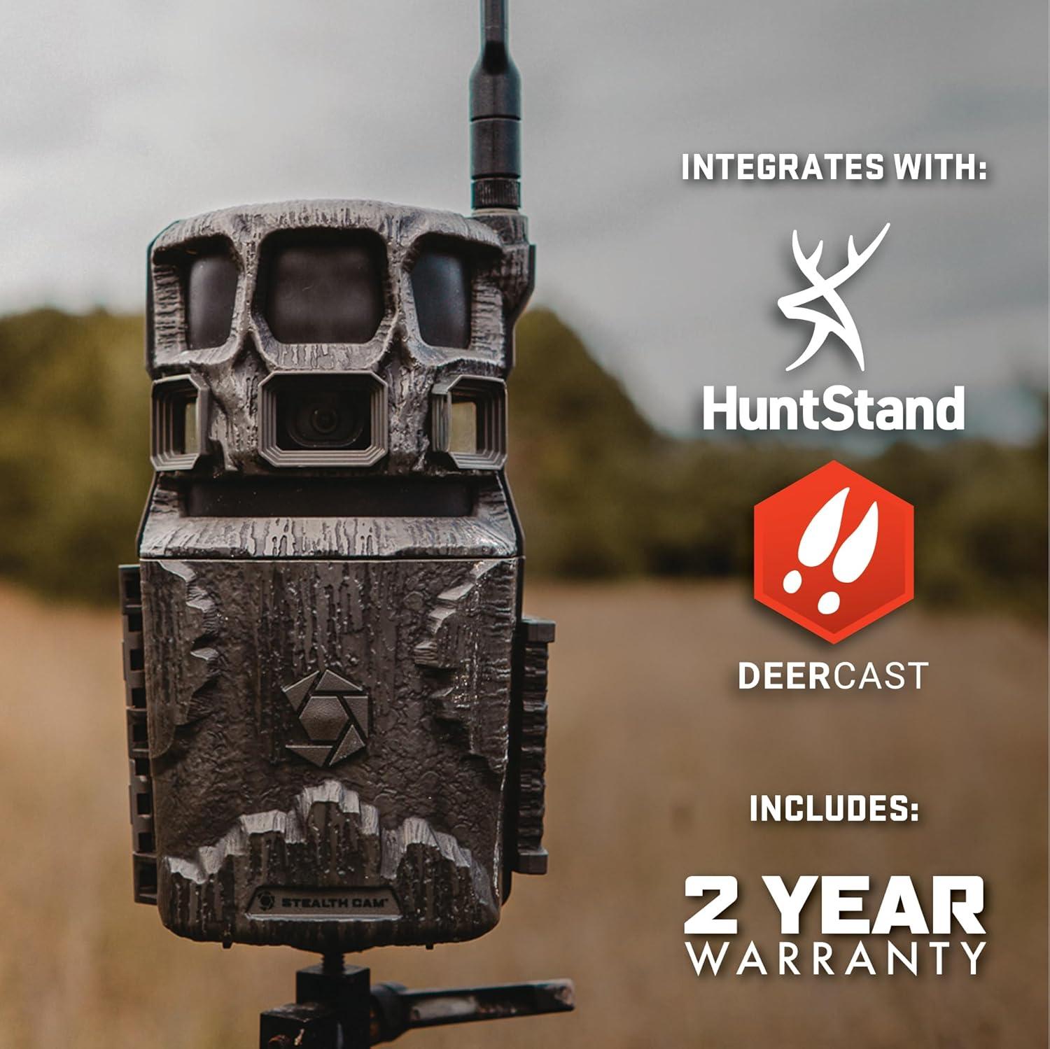image:imageStealth Cam Revolver PRO 30 360 Cellular Trail Camera 50MP Photos 1440P QHD Video wAudio DualCore AI Detection wRack Alert PIR Zone Control 32GB Memory