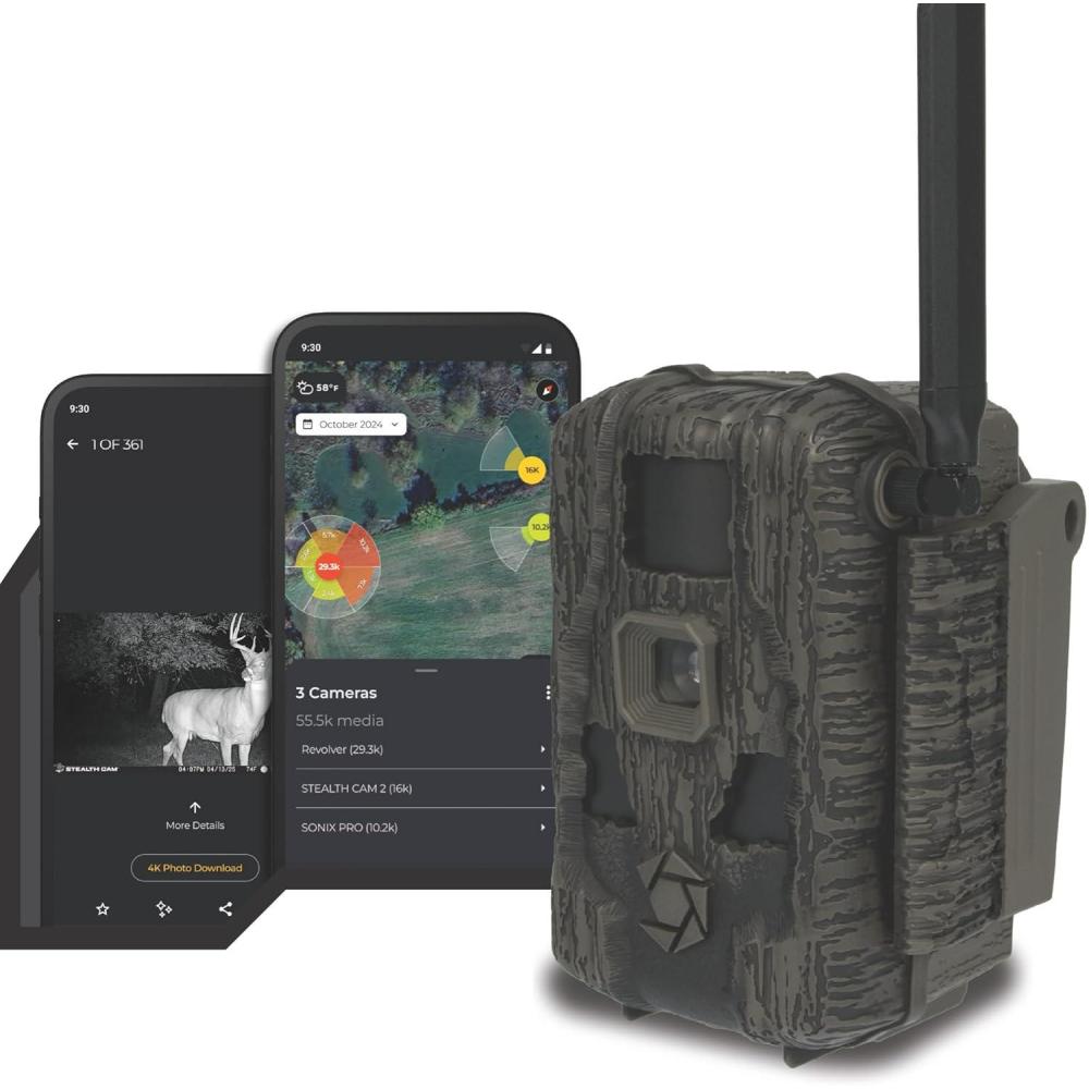 image:imageStealth Cam Fusion MAX 30 Cellular Trail Camera ATampT amp Verizon Auto Connect 1080P Video wAudio 100 ft Detection 04s Trigger 32GB Memory 16AA Battery Command App