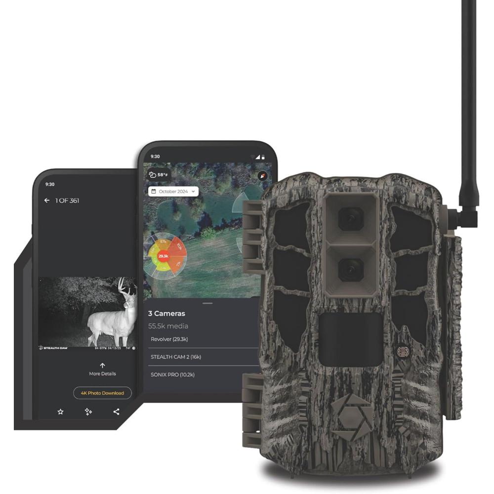 image:imageStealth Cam Spectre 4K Pro DualCore Cellular Trail Camera 56MP Photos 4K Ultra HD Video wAudio AI Detection wRack Alert PIR Zone Control Dual Image Sensors 32GB Memory Command App